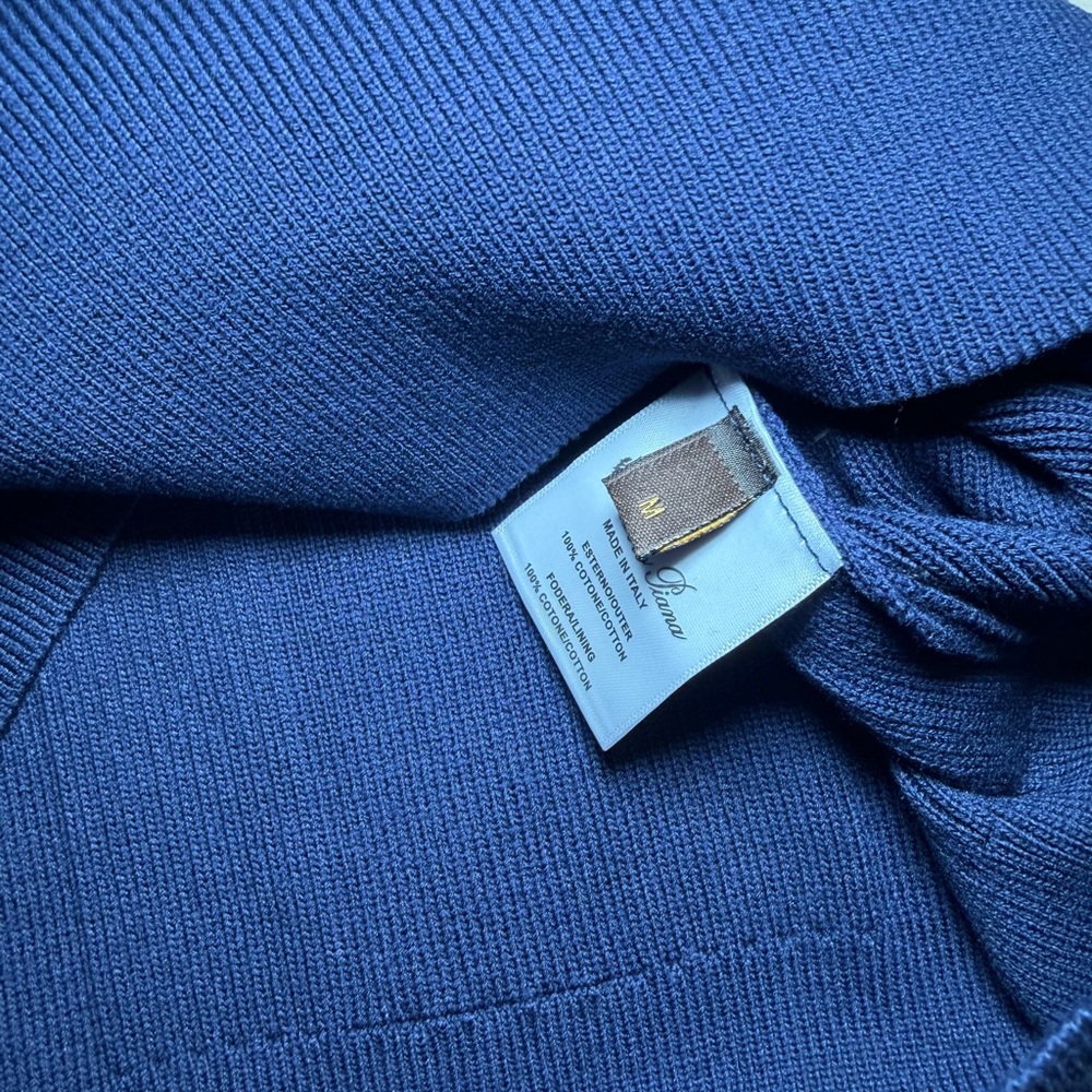 Loro Piana Polo Shirt Navy Blue Size Medium - Picture 3 of 4